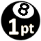 8 ball 1pt icon